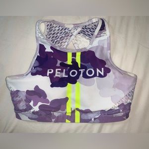 Peloton nail polish camo sports bra